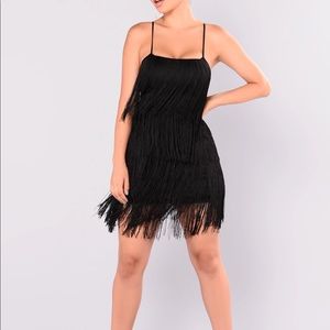 Fashion Nova Black Fringe Flapper Dress